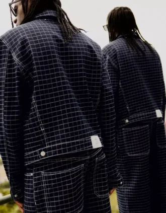 Kostkovaná Denim bunda