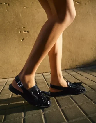 Loafers bez paty s třásněmi