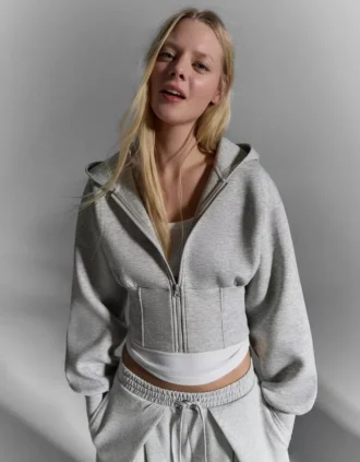Mikina s kapucí a zapínáním na zip – #Bershkastyle – Dámská