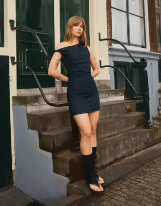 Minišaty s odhalenými rameny z Denim – Šaty a overaly