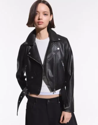 Motorkářská bunda Faux Leather – Bundy a trenčkoty