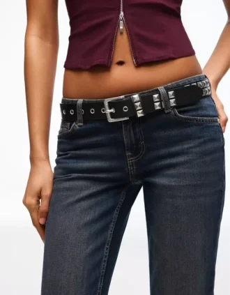 Opasek z Faux Leather s cvočky – Doplňky