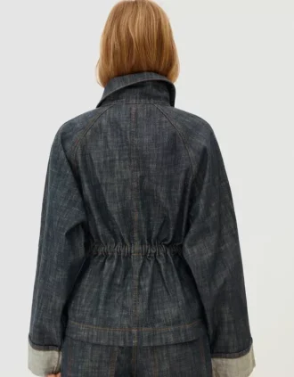 Oversize džínová bunda s texturou – Bundy a trenčkoty