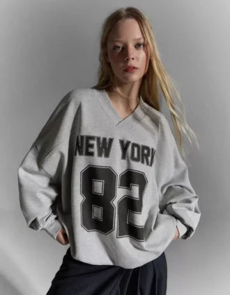 Oversize mikina s potiskem