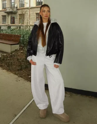 Plush Barrel kalhoty se stahovacími pásky – #Bershkastyle – Dámské